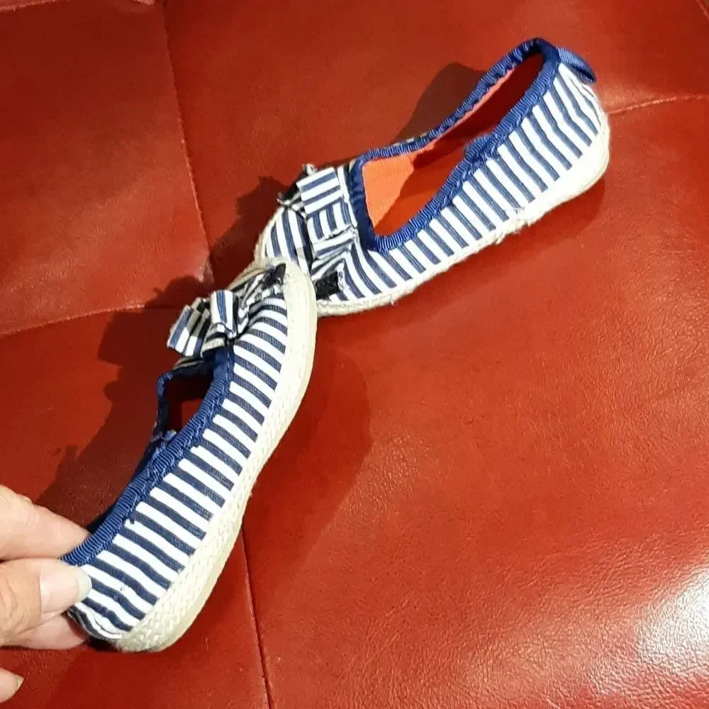 Carter's Blue and White Striped Shoes
